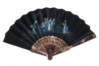 Blind man's buff, fan circa 1860-80