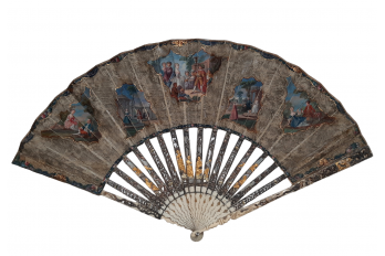 Gallant entertainment,  fan circa 1770