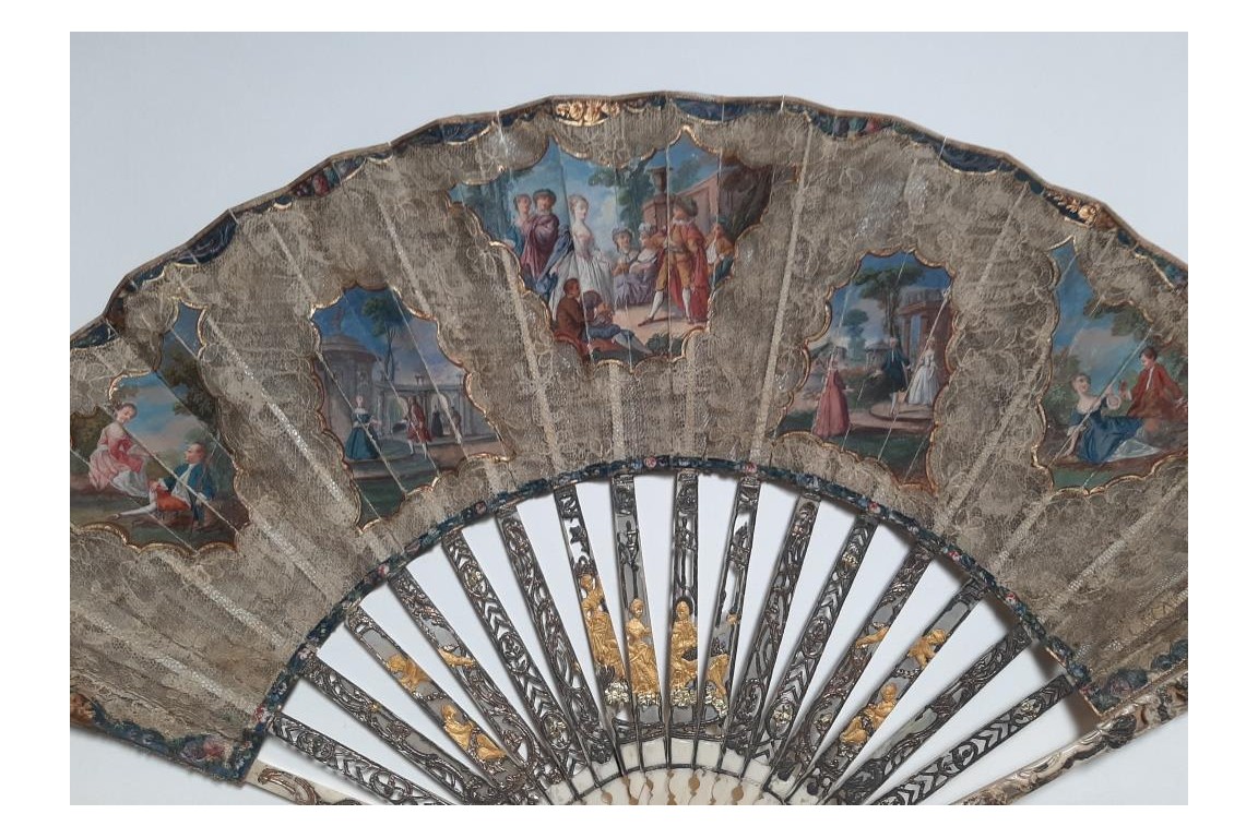 Gallant entertainment,  fan circa 1770