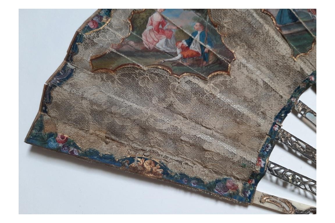 Gallant entertainment,  fan circa 1770