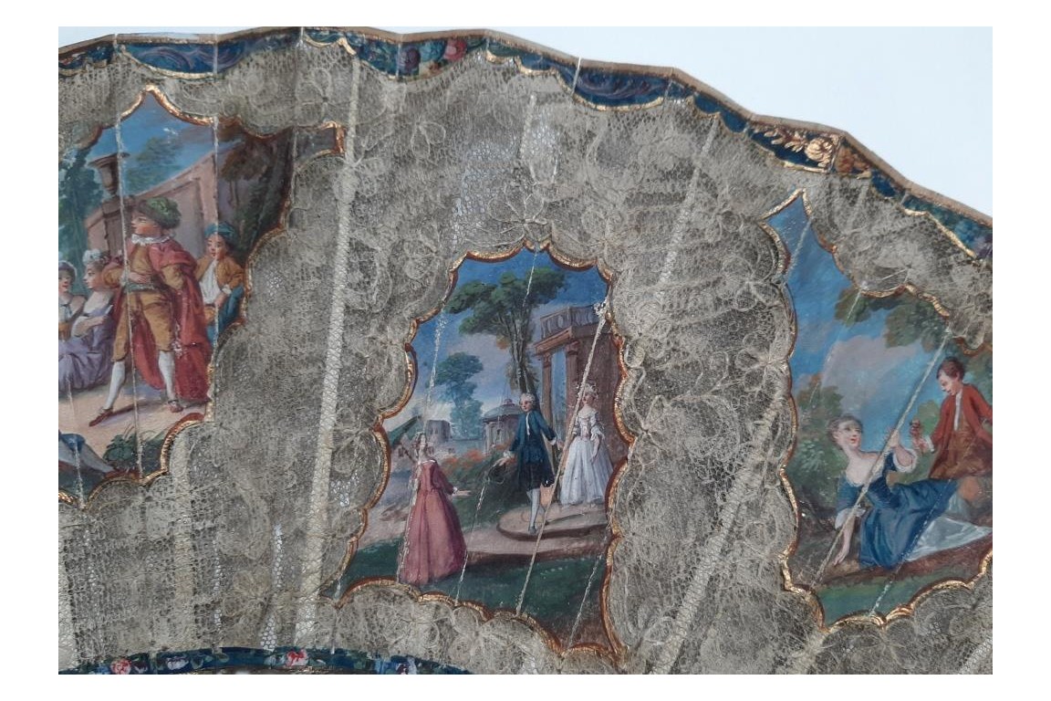 Gallant entertainment,  fan circa 1770