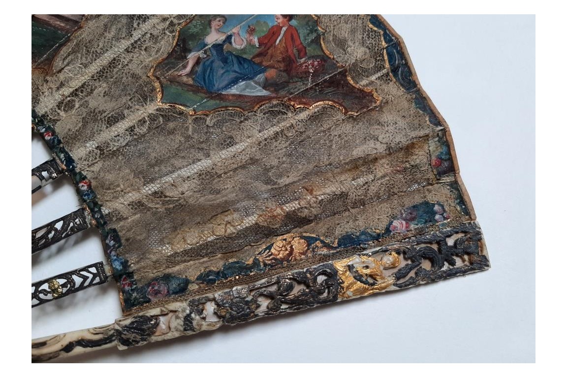 Gallant entertainment,  fan circa 1770
