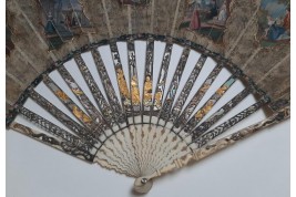 Gallant entertainment,  fan circa 1770