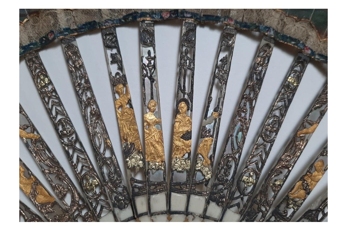 Gallant entertainment,  fan circa 1770