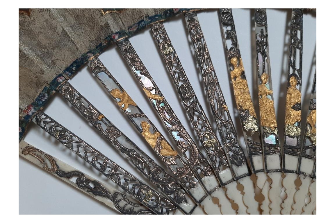 Gallant entertainment,  fan circa 1770