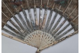 Gallant entertainment,  fan circa 1770
