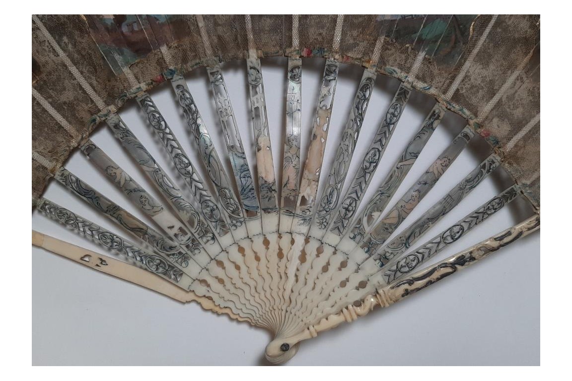 Gallant entertainment,  fan circa 1770