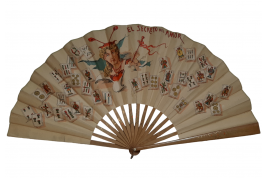 Love revealed by Spanish cards, fan circa 1880-90