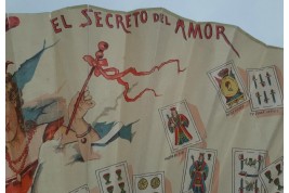 Love revealed by Spanish cards, fan circa 1880-90