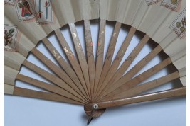 Love revealed by Spanish cards, fan circa 1880-90