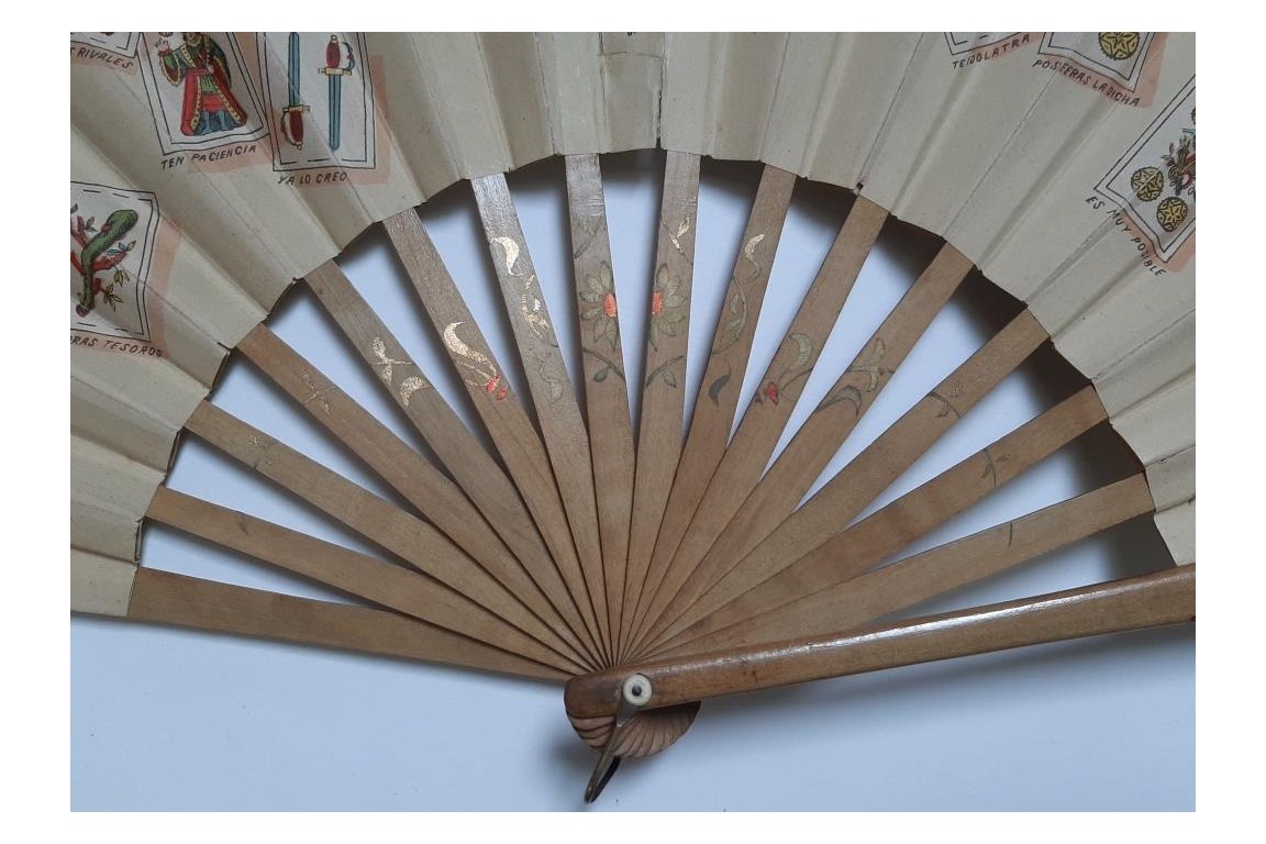 Love revealed by Spanish cards, fan circa 1880-90