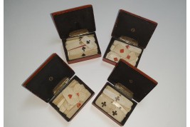 Boites à jetons pour jeu de quadrille, milieu XVIIIème siècle