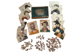 Human mosaic game, circa 1830