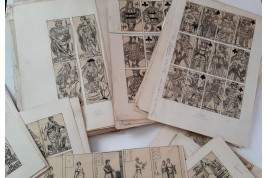 Playing cards, by Henry-René d'Allemagne. Tracing papers, circa 1905