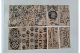 Playing cards, by Henry-René d'Allemagne. Tracing papers, circa 1905