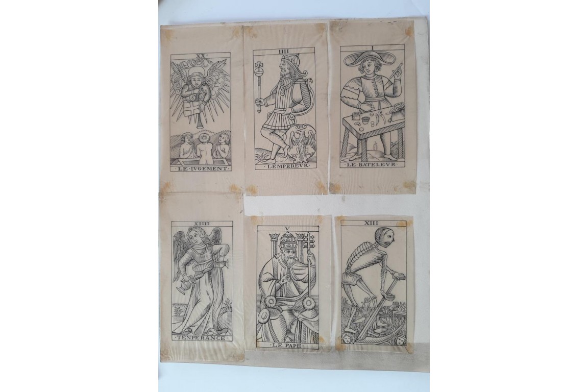 Playing cards, by Henry-René d'Allemagne. Tracing papers, circa 1905