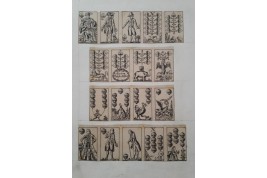 Playing cards, by Henry-René d'Allemagne. Tracing papers, circa 1905