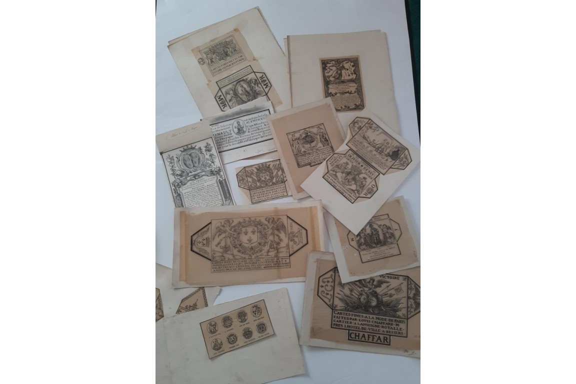 Playing cards, by Henry-René d'Allemagne. Tracing papers, circa 1905