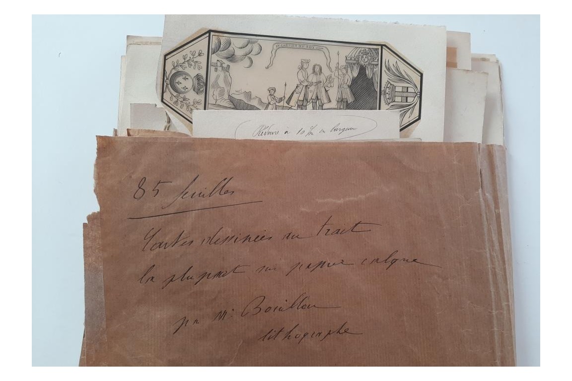 Playing cards, by Henry-René d'Allemagne. Tracing papers, circa 1905