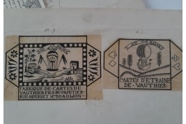 Playing cards, by Henry-René d'Allemagne. Tracing papers, circa 1905