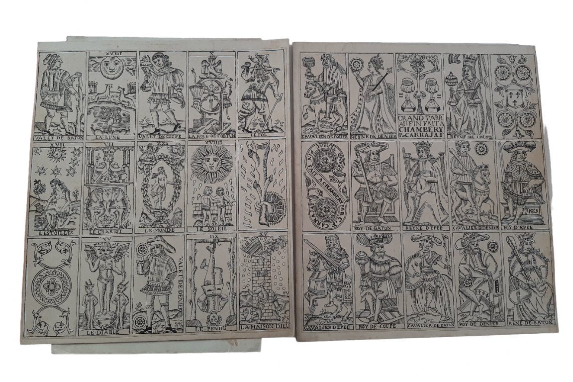 Playing cards, by Henry-René d'Allemagne. Tracing papers, circa 1905