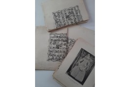 Playing cards, by Henry-René d'Allemagne. Tracing papers, circa 1905