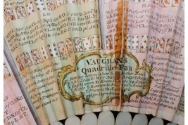 Quadrille fan de Vaughan. Éventail jeu de cartes, vers 1760-70