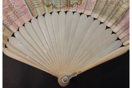 Quadrille fan de Vaughan. Éventail jeu de cartes, vers 1760-70