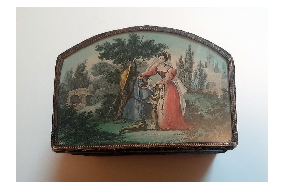 Lancelot and Guinevere, Paul and Virginia. Box circa 1830-40