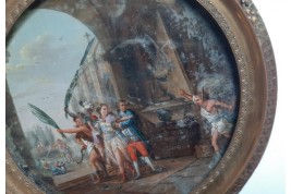 Le mythe de Prométhée ou la Victoire de l'Humanisme, tabatière fin XVIIIème
