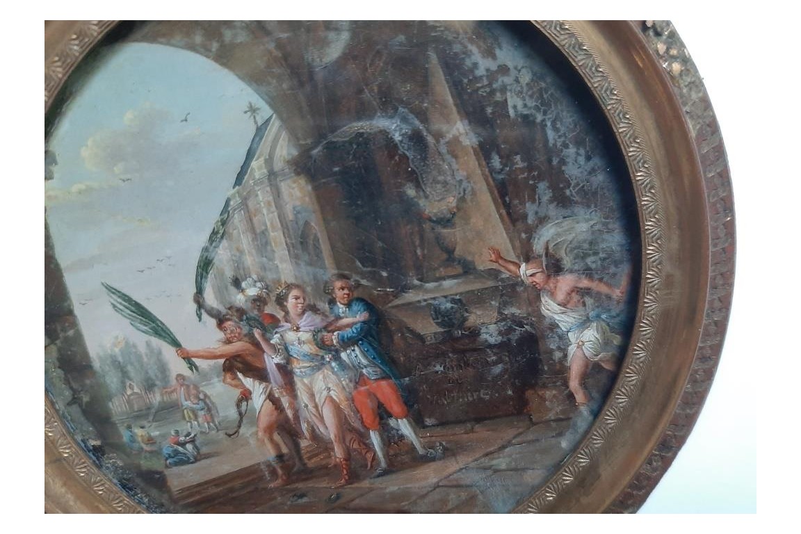 Le mythe de Prométhée ou la Victoire de l'Humanisme, tabatière fin XVIIIème