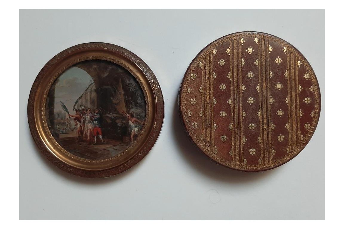 Le mythe de Prométhée ou la Victoire de l'Humanisme, tabatière fin XVIIIème