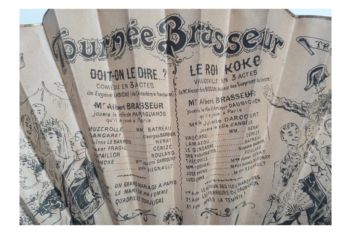 The Tournée Brasseur shows, fan circa 1896
