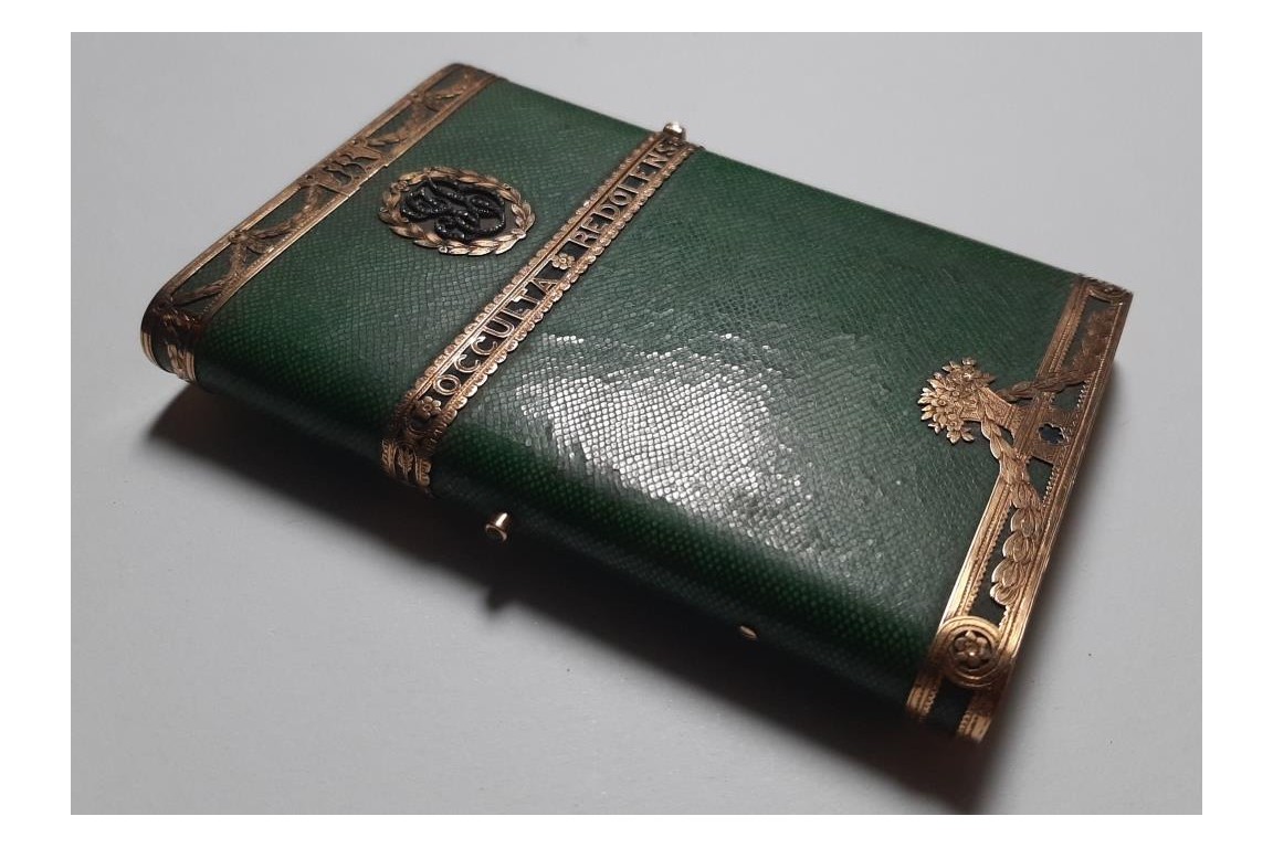 Julia Bartet cardholder and necessaire, late 19th century