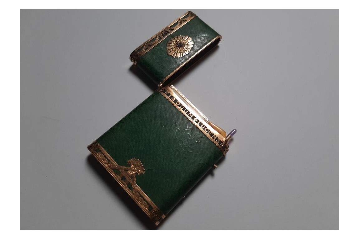 Julia Bartet cardholder and necessaire, late 19th century