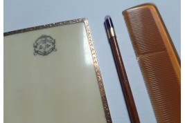 Julia Bartet cardholder and necessaire, late 19th century