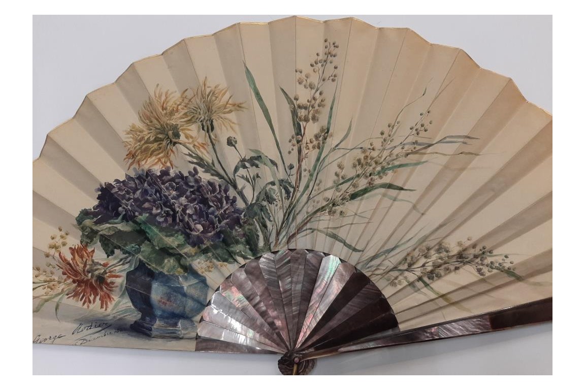 Flowery Souvenir of December 15, 1884. Fan by George Rodier