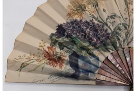 Flowery Souvenir of December 15, 1884. Fan by George Rodier