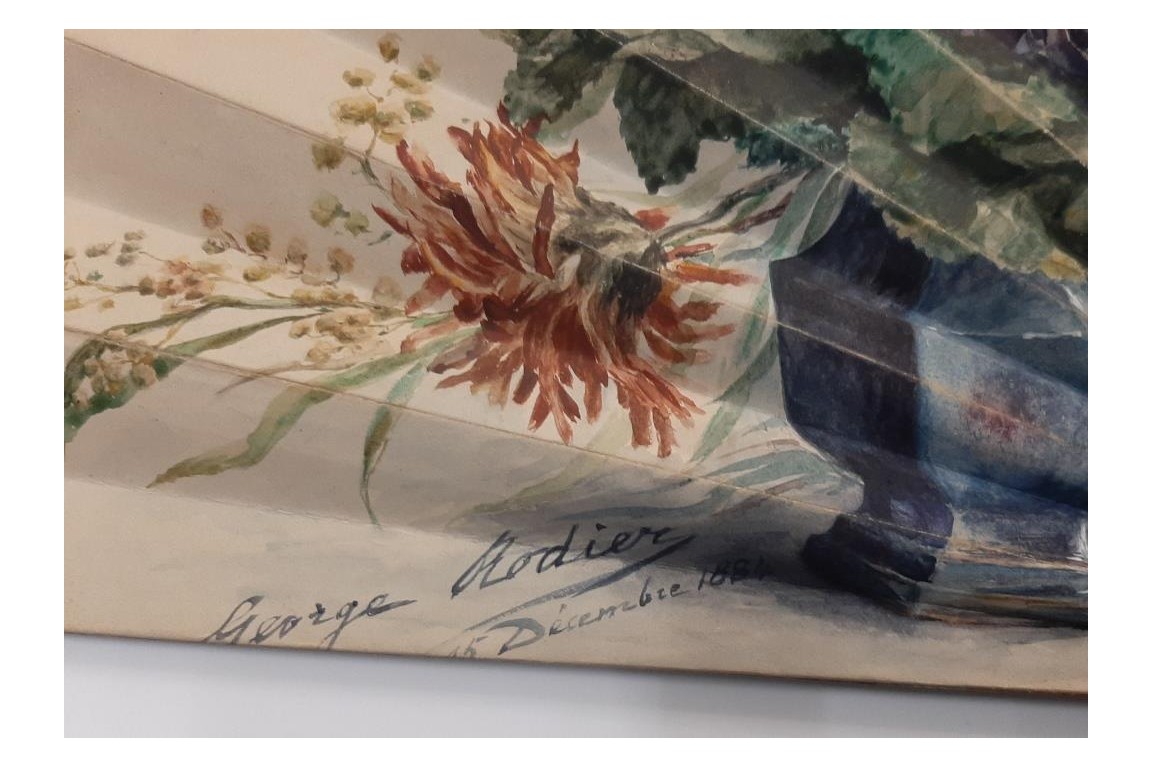 Souvenir fleuri du 15 décembre 1884, éventail de George Rodier