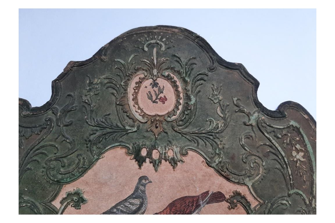 Italian pigeons, arte povera fixed fans, 18th century