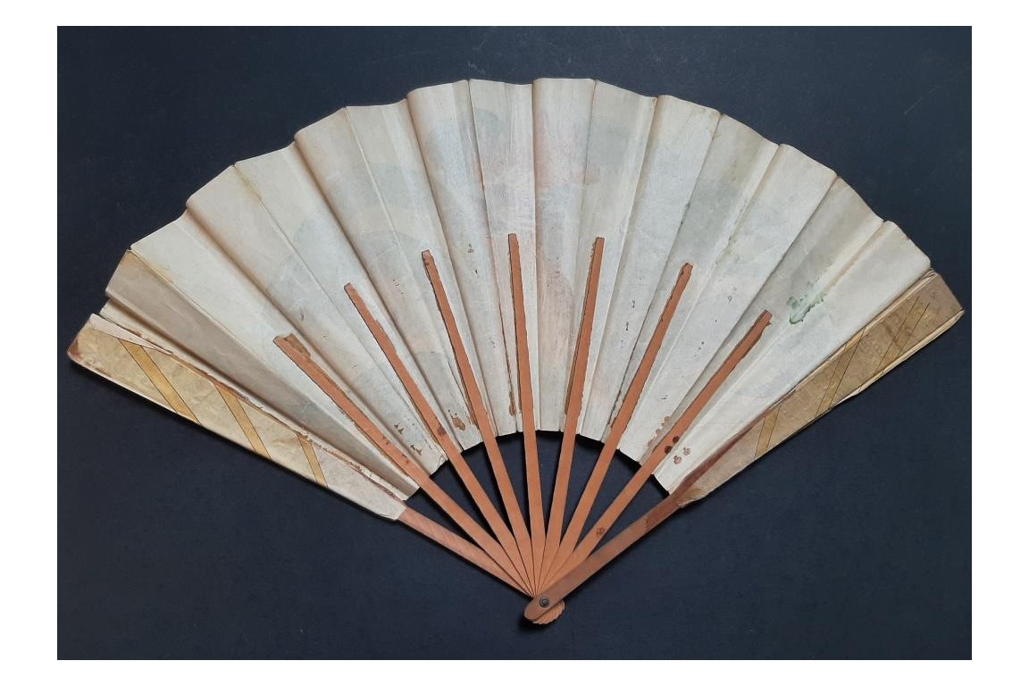 Roosters by Thomasse and Duvelleroy,  fans circa 1910