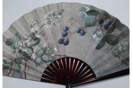 The blackberries, fan by Cholet circa 1880-90