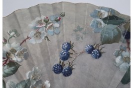 The blackberries, fan by Cholet circa 1880-90