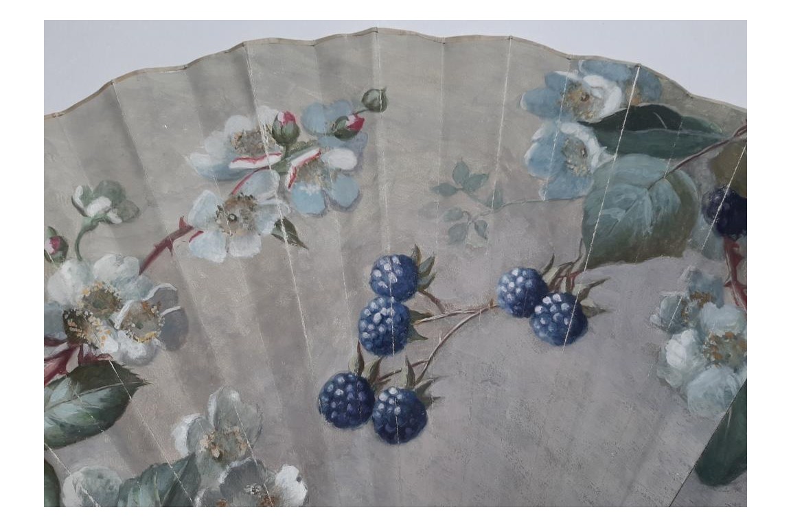 The blackberries, fan by Cholet circa 1880-90