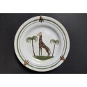 Zarafa, la girafe. Assiette, manufacture de Nevers, vers 1827