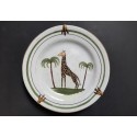 Zarafa, the giraffe. Plate, Nevers factory, circa 1827