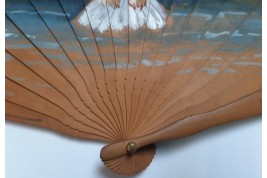 The seagull,  fan by Lucot for Buissot, circa 1900-1910