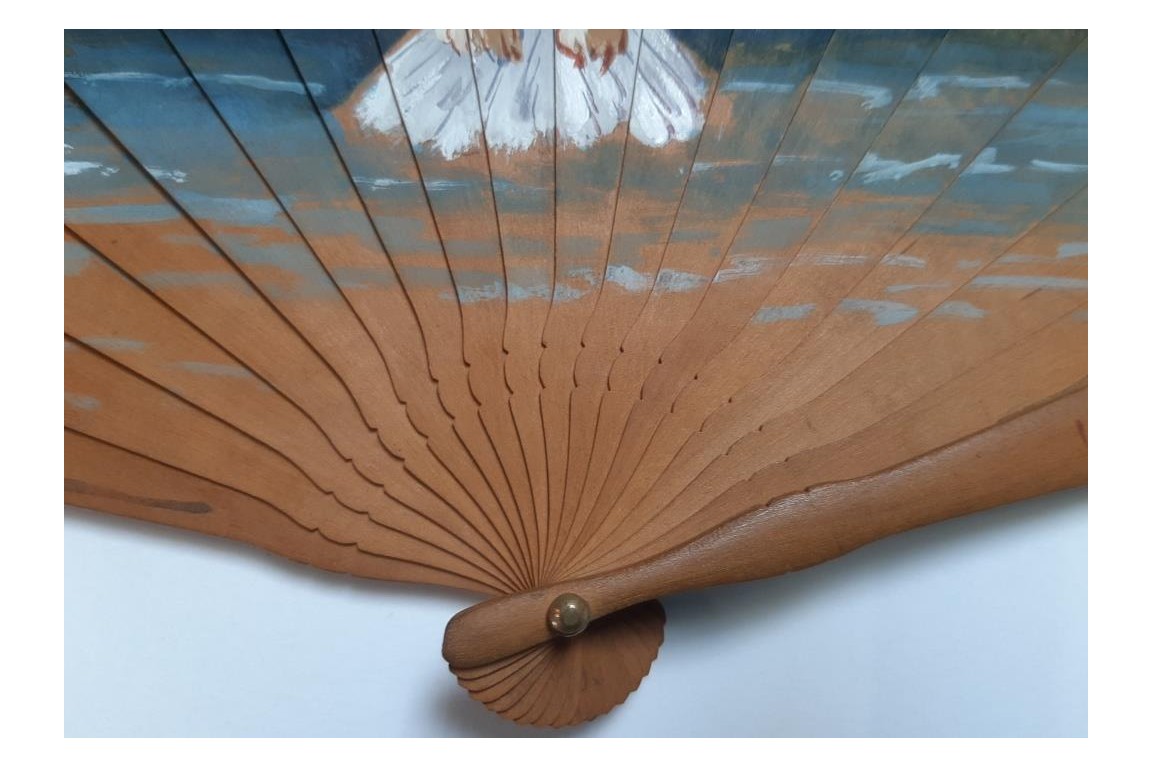 The seagull,  fan by Lucot for Buissot, circa 1900-1910