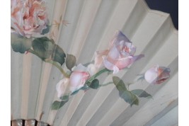Les roses de Venise, éventail de Leroy, fin XIXème siècle