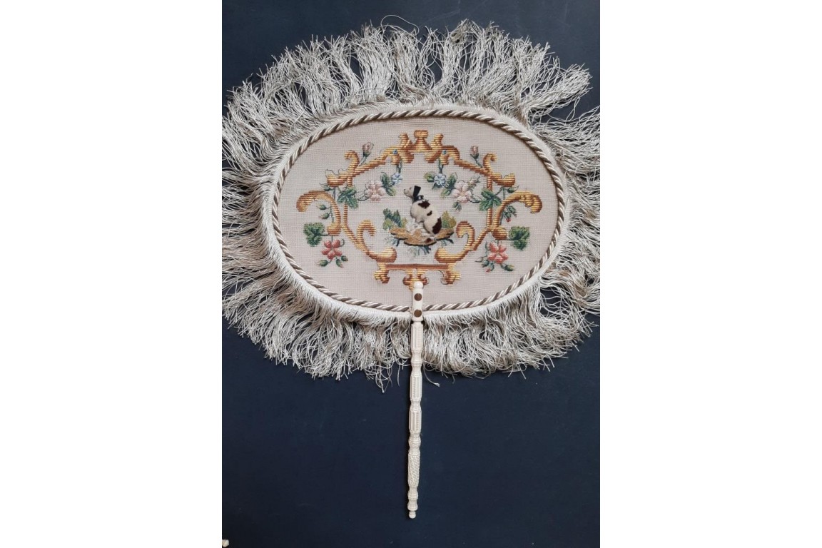 The goat and the dog,  fixed fans circa 1860-70